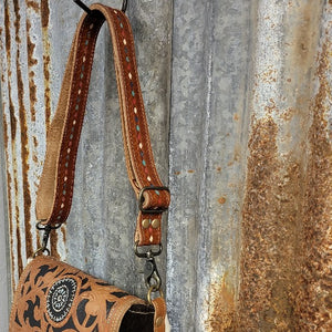 Brown Boughs Cowhide Crossbody Side