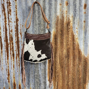 Monochromatic Cowhide Crossbody Back