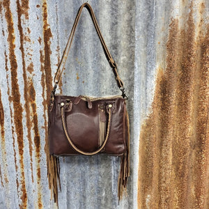 Brown Freckle Cowhide Conceal Crossbody Back