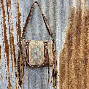 Tan Serape Conceal Crossbody Front