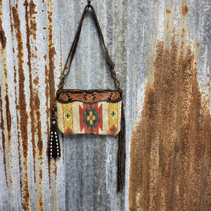 Dazzling Hand-Tooled Crossbody Front