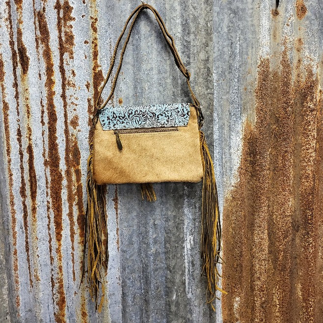 Cerulean Vines Crossbody Back