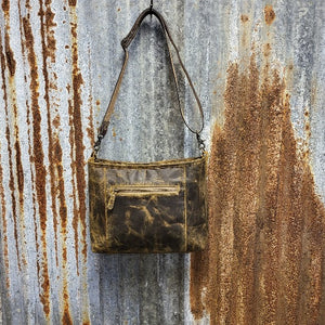Cornell Oil Rubbed Leather Crossbody Back