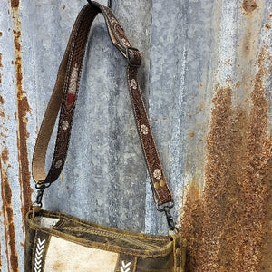Cornell Oil Rubbed Leather Crossbody Side