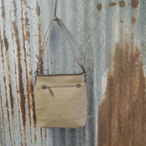 Tan Canvas Multi-Color Stripe Back
