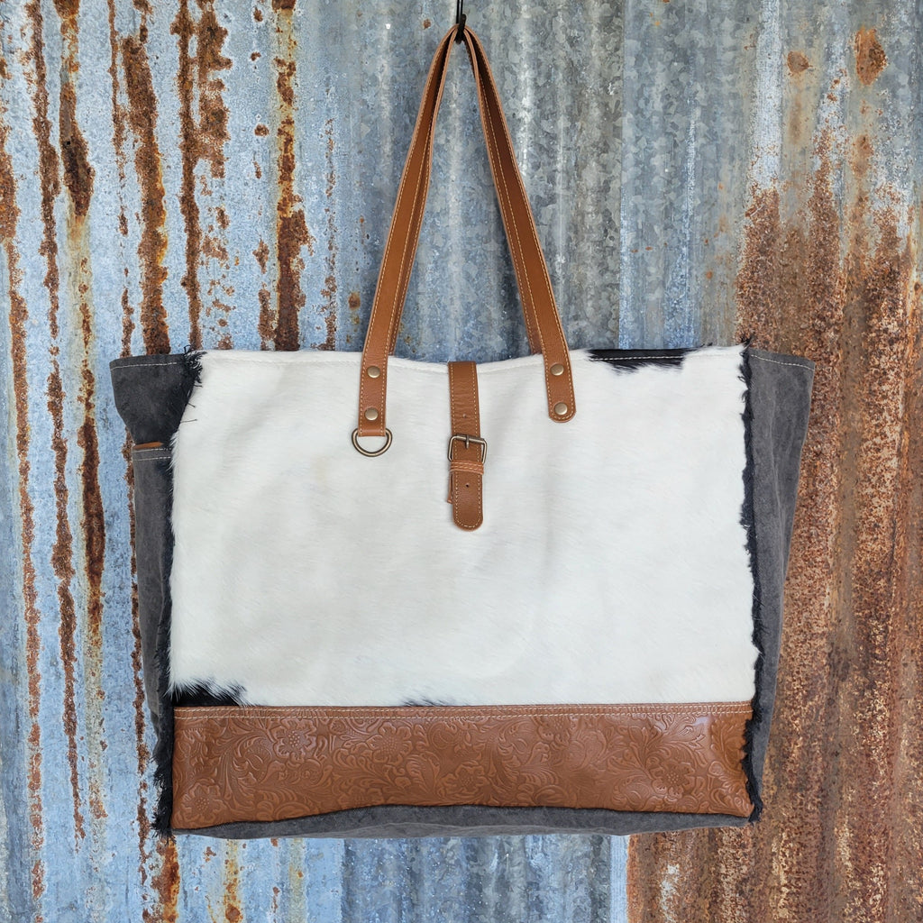 Cowhide Weekender Front