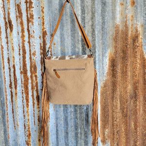 Serene Brown Cowhide Crossbody Back