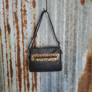 Leopard Cowhide Crossbody Back