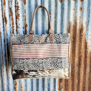 Ellis and Cowhide Weekender Front