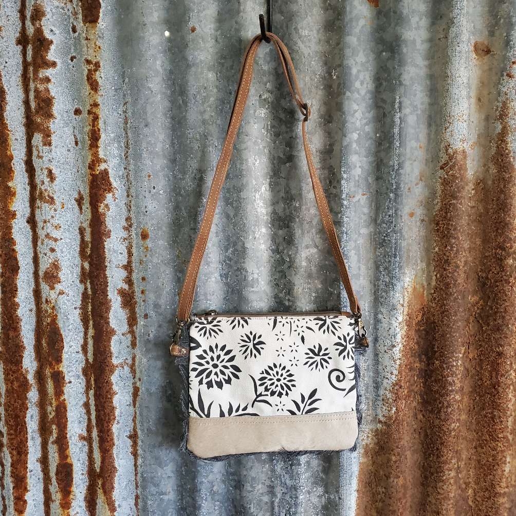 Small White Floral Crossbody Front