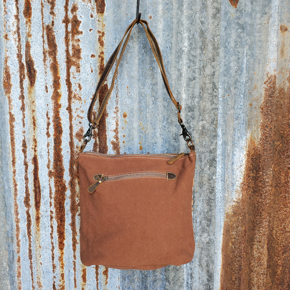 Orange Puzzle Piece Crossbody Back