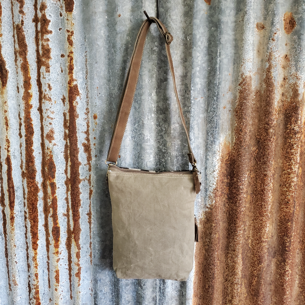 Small Orange and Red Crossbody Back