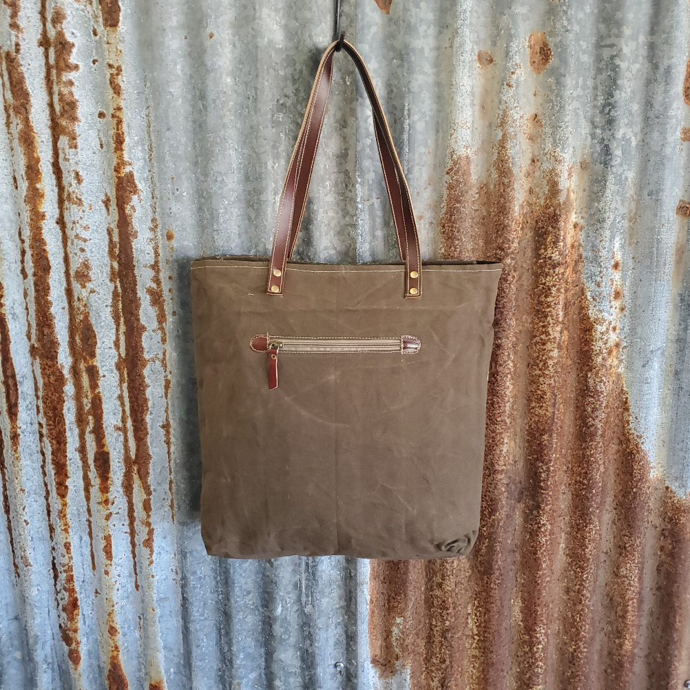 The Pattern Cowhide Tote Back
