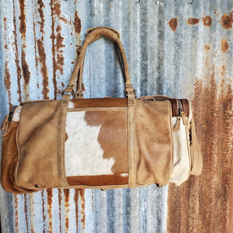 Fringe Cowhide Duffle Bag