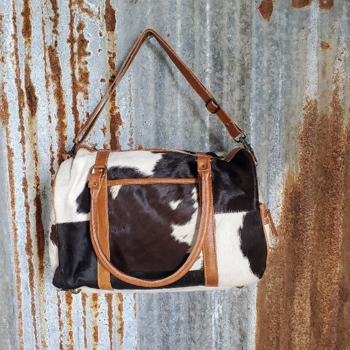 Cowhide Duffel Bag Back