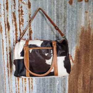Cowhide Duffel Bag Back