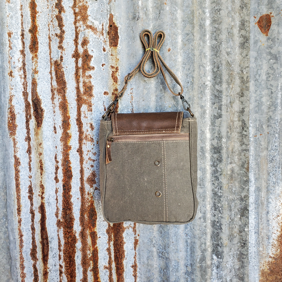 Green Paris Bicycle Cross Body Back