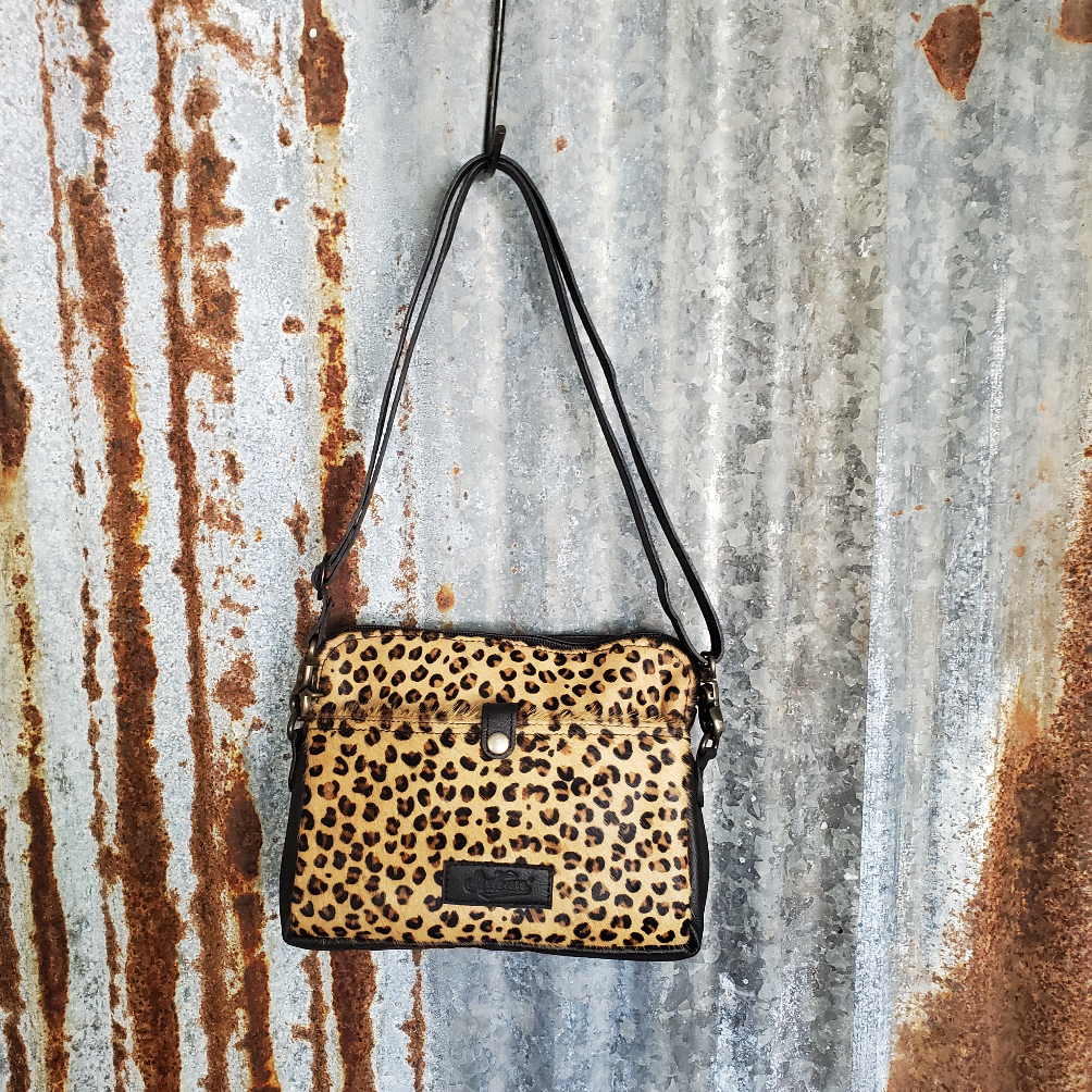 Leopard Cowhide Crossbody Front
