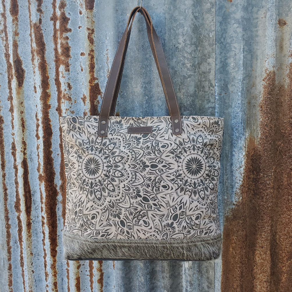 Serendipity Cowhide Tote Front