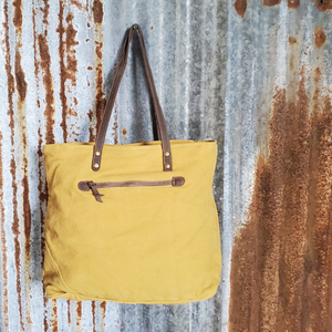 Yellow and Brown Moonlight Tote Back